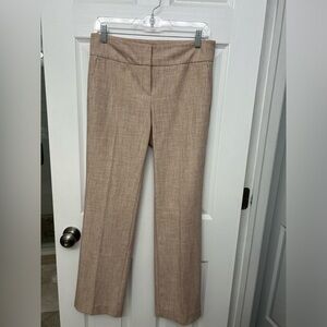 Ann Taylor Mid-rise boot cut dress pant in sandy chambray color